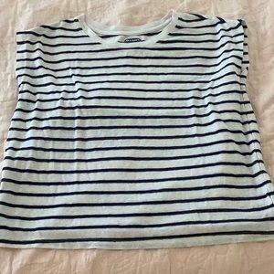 Old Navy Womens Short Sleeve White and black striped
